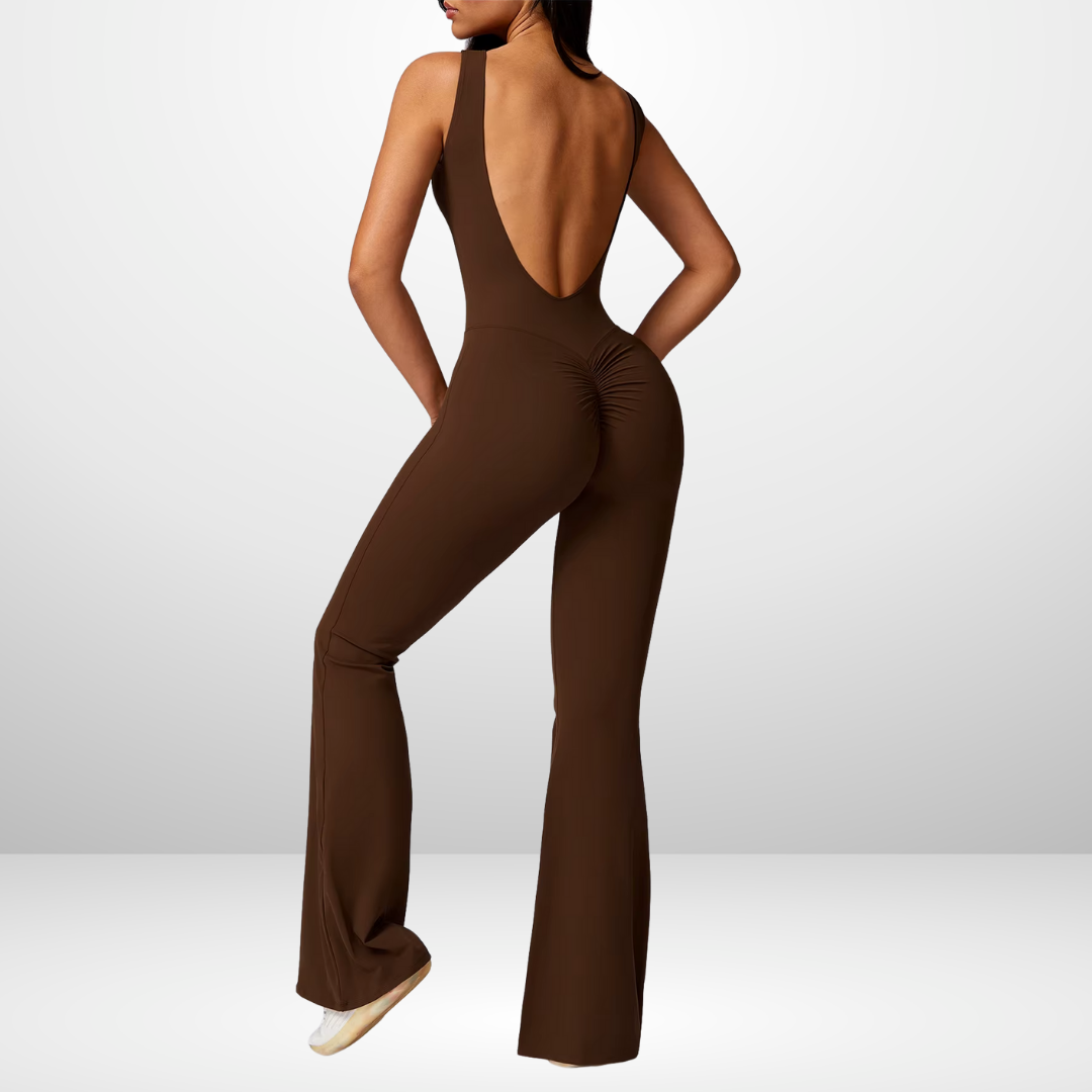 Sırtı Açık Spor Tulum