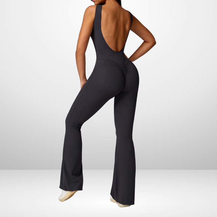 Sırtı Açık Spor Tulum