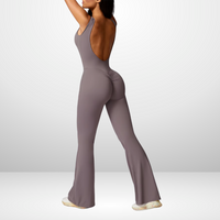 Sırtı Açık Spor Tulum